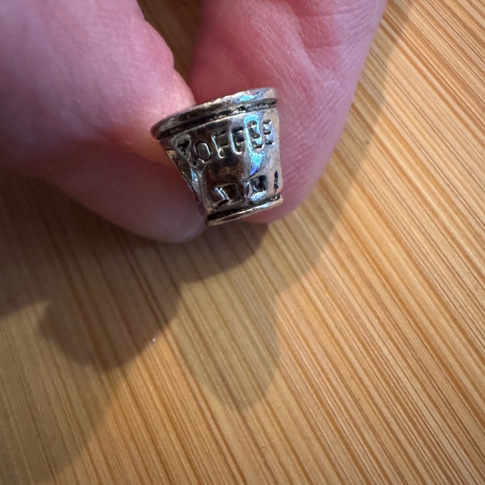 Silver Coffee cup charm